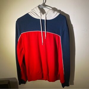 Urban planet red and blue long sleeve hoodie